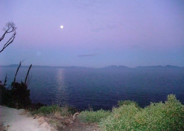 Moonlight over the Freycinet